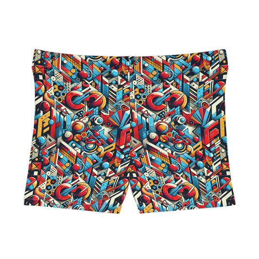 Neo-Traditional Street Art Modern Street Art Fusion Women's Shorts - 8404 Design-67