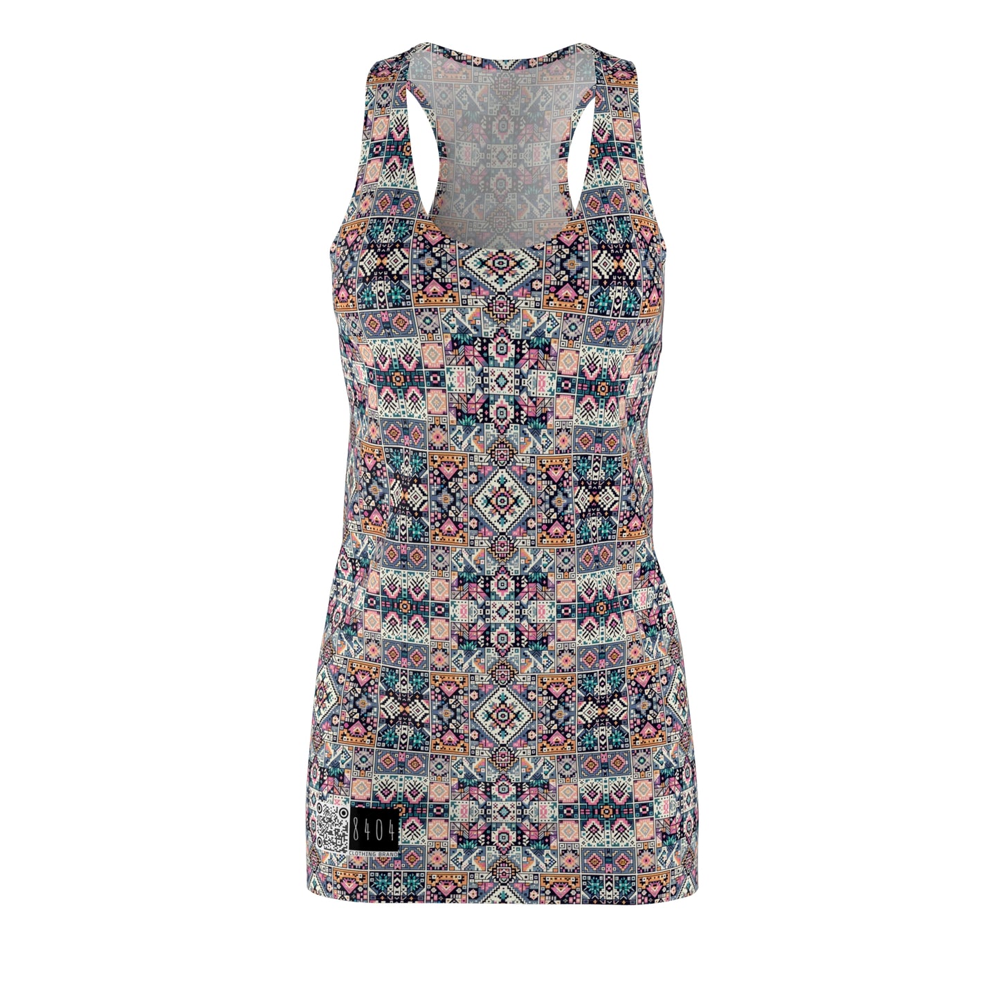 Digital Artisanal Fusion Digital Artisanal Women's Cut & Sew Racerback Dress - 8404 Design-65