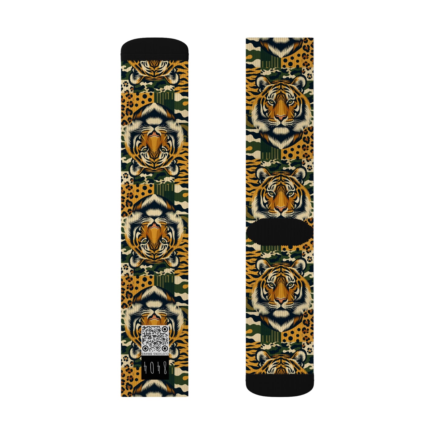 Streetwear Safari Urban Jungle Exploration Sublimation Socks - 8404 Design-64