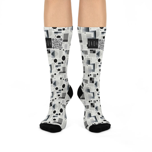 Digital Minimalism Minimalist Tech Cushioned Crew Socks - 8404 Design-60