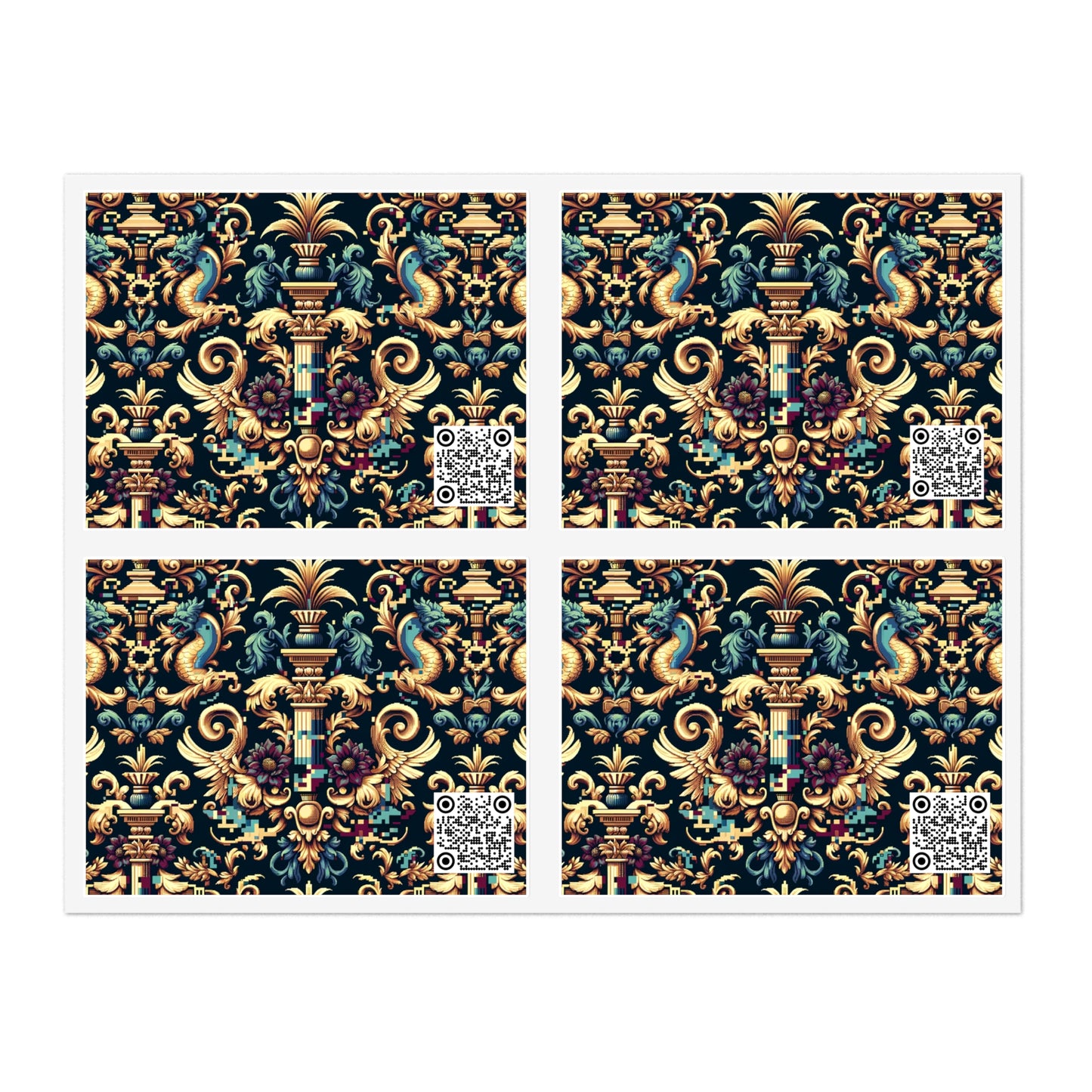 Digital Renaissance Modern Baroque Fusion Sticker Sheets - 8404 Design-57