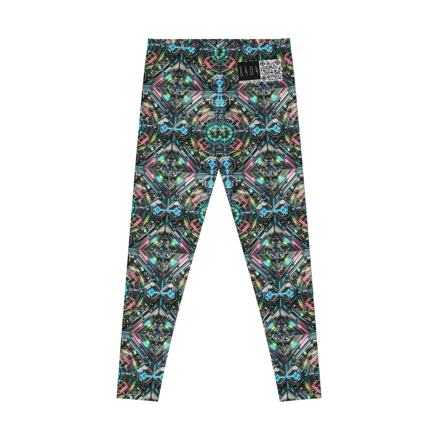Tech-Infused Futurism Futuristic Tech Stretch Leggings - 8404 Design-53