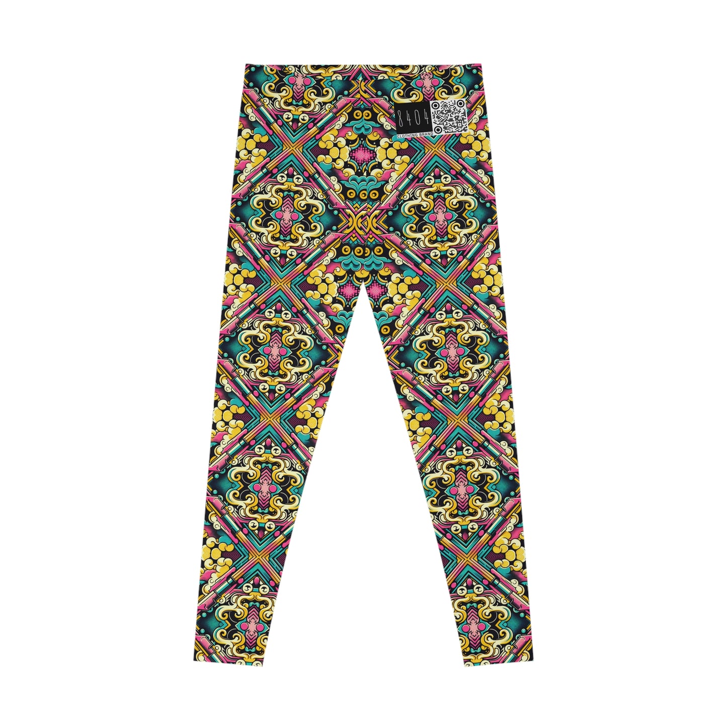 Neon Pop Art Revival Pop Culture Retro Stretch Leggings - 8404 Design-59