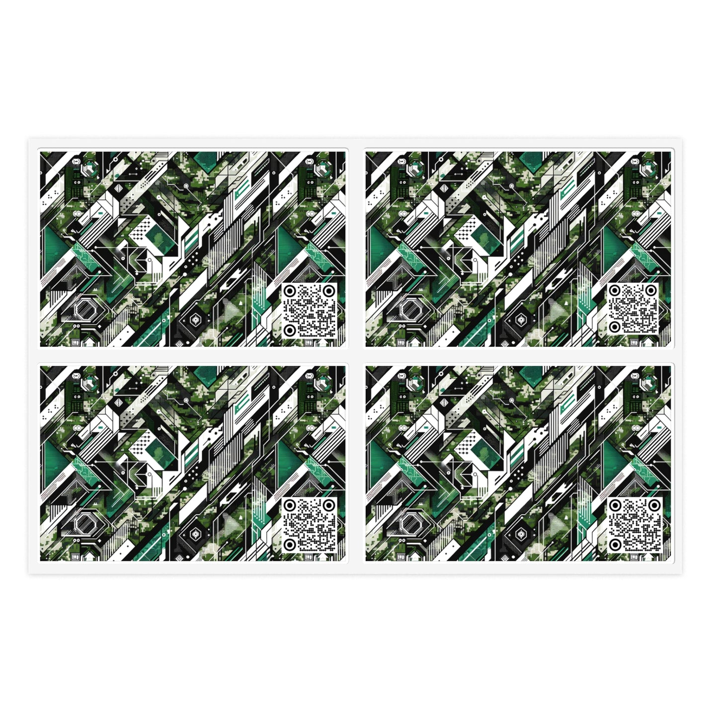 Tech Camo Fusion Tech-Forward Streetwear With a Futuristic Edge Sticker Sheets - 8404 Design-63