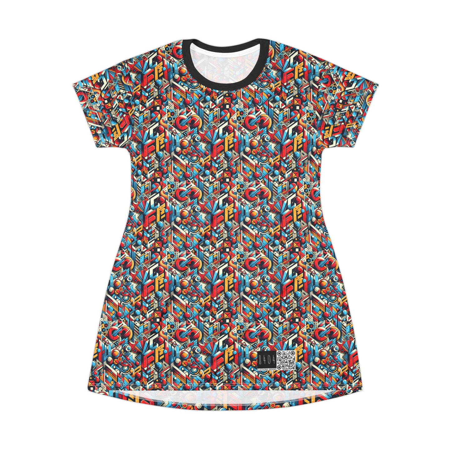 Neo-Traditional Street Art Modern Street Art Fusion T-Shirt Dress - 8404 Design-67