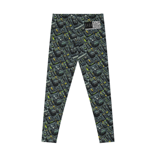 Tech Utility Streetwear Futuristic Tech-Forward Stretch Leggings - 8404 Design-47