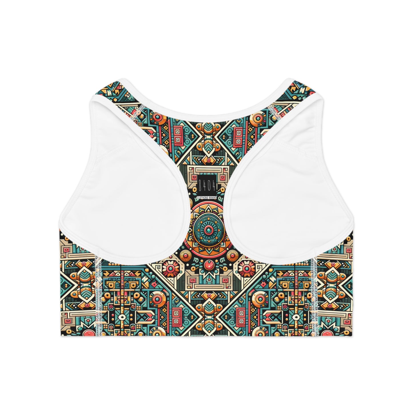 Cultural Fusion Tech Blend of Cultural Heritage With Tech-Inspired Elements Sports Bra - 8404 Design-74