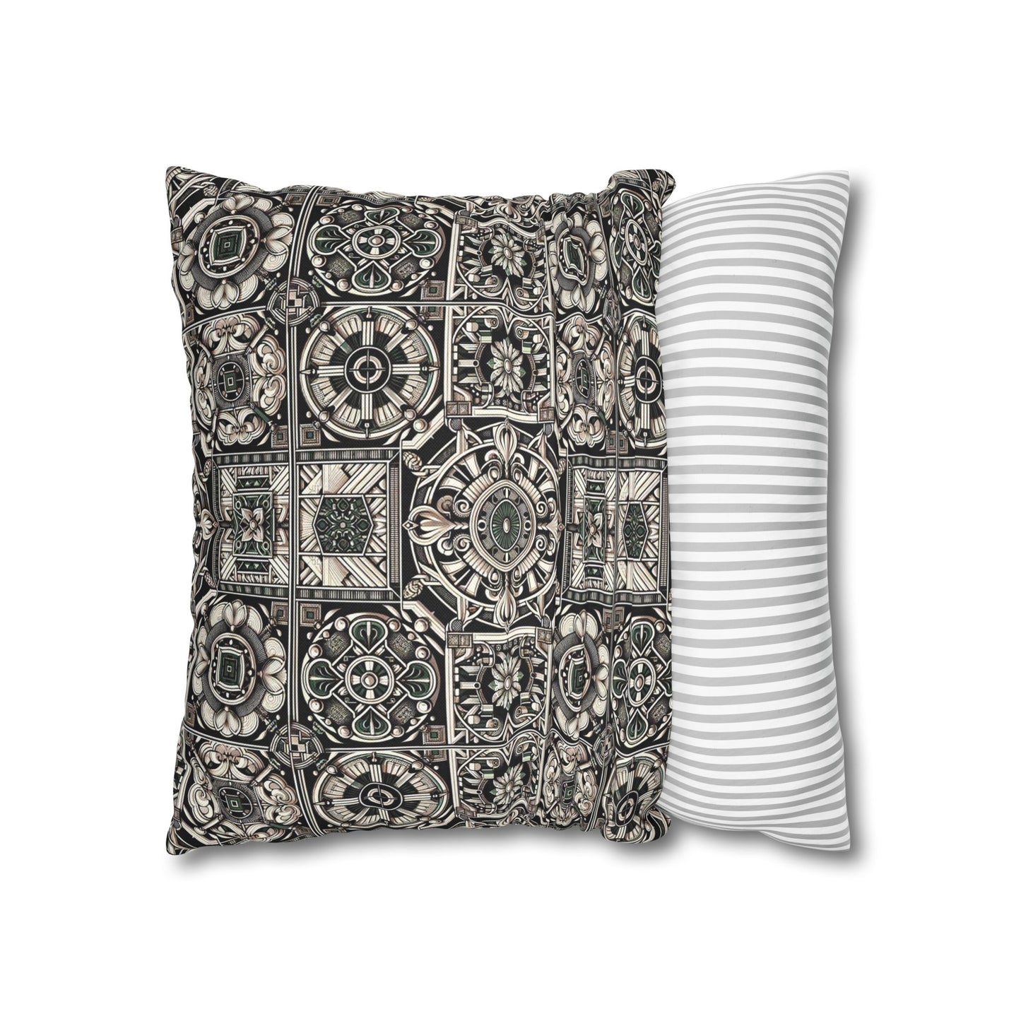 Cyber Garden Party Tech Garden Extravaganza Spun Polyester Square Pillowcase - 8404 Design-45