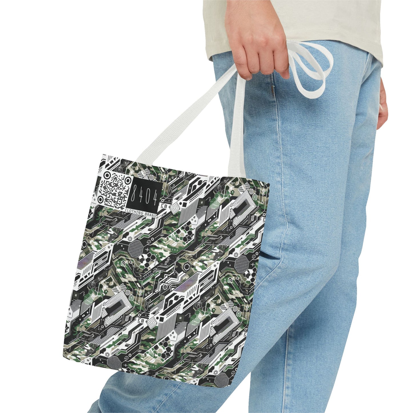 Tech Camo Fusion Tech-Forward Streetwear With a Futuristic Edge Tote Bag - 8404 Design-46