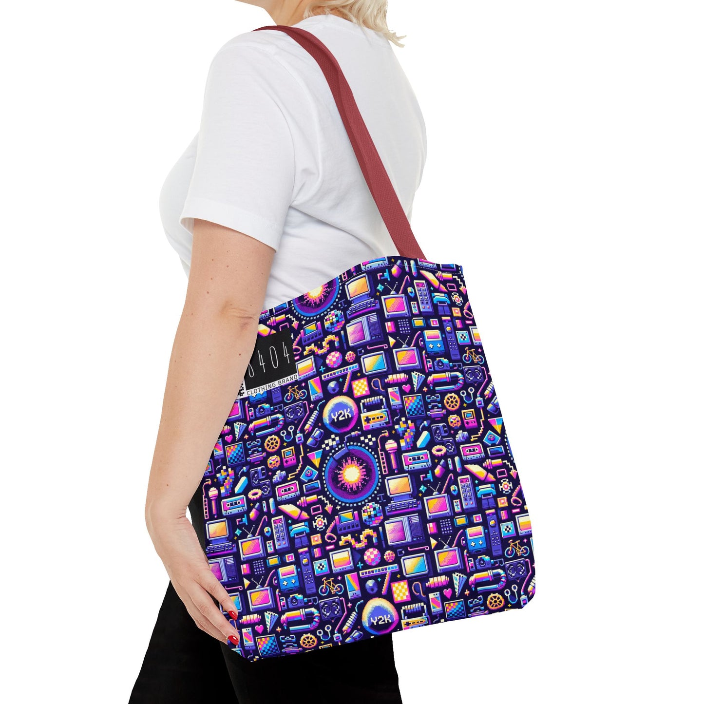 Digital Nostalgia Modern Retro Fusion Tote Bag - 8404 Design-64