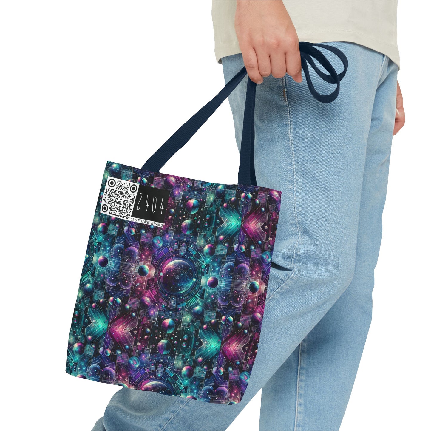 Galactic Hues Tech-Forward Cosmic Fusion Tote Bag - 8404 Design-59