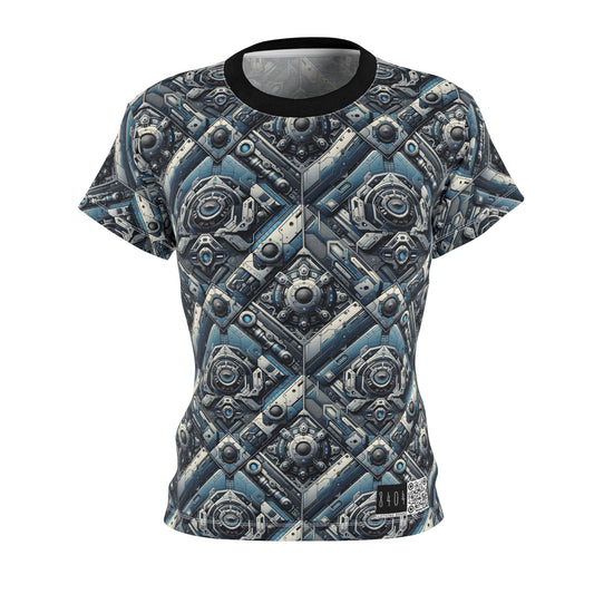 Tech Utility Fusion Tech-Forward Utility With a Futuristic Edge Women's Cut & Sew Tee - 8404 Design-43