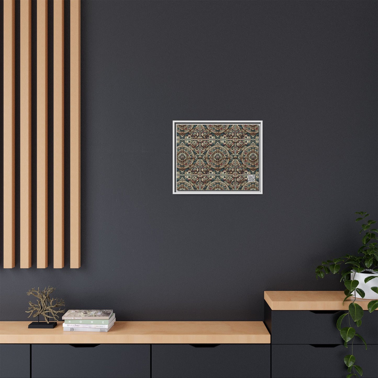 Urban Renaissance Historical Fusion With Street Edge Matte Canvas, Framed (multi-Color) - 8404 Design-57 A