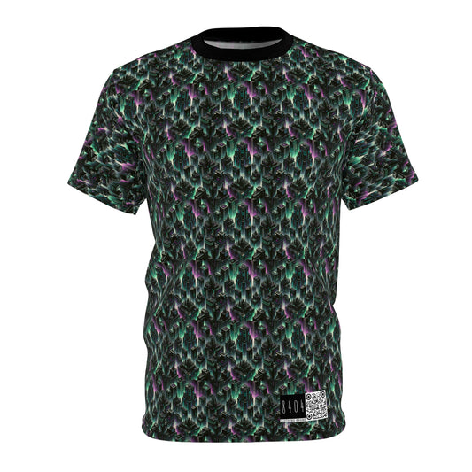 Tech Noir Aesthetics Tech-Forward Urban Dystopia Unisex Cut & Sew Tee - 8404 Design-44