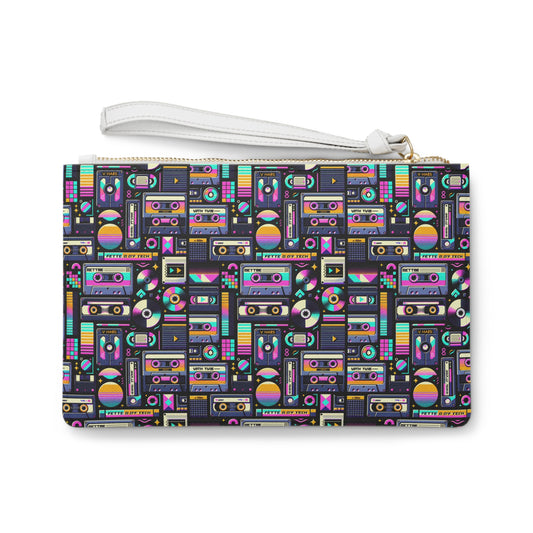 Digital Nostalgia Tech-Inspired Retro Fusion Clutch Bag - 8404 Design-48