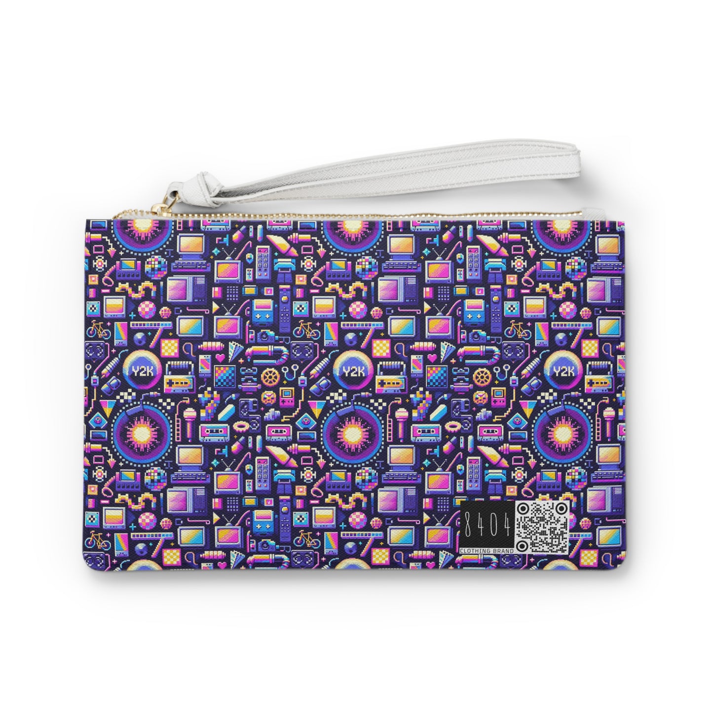 Digital Nostalgia Modern Retro Fusion Clutch Bag - 8404 Design-64