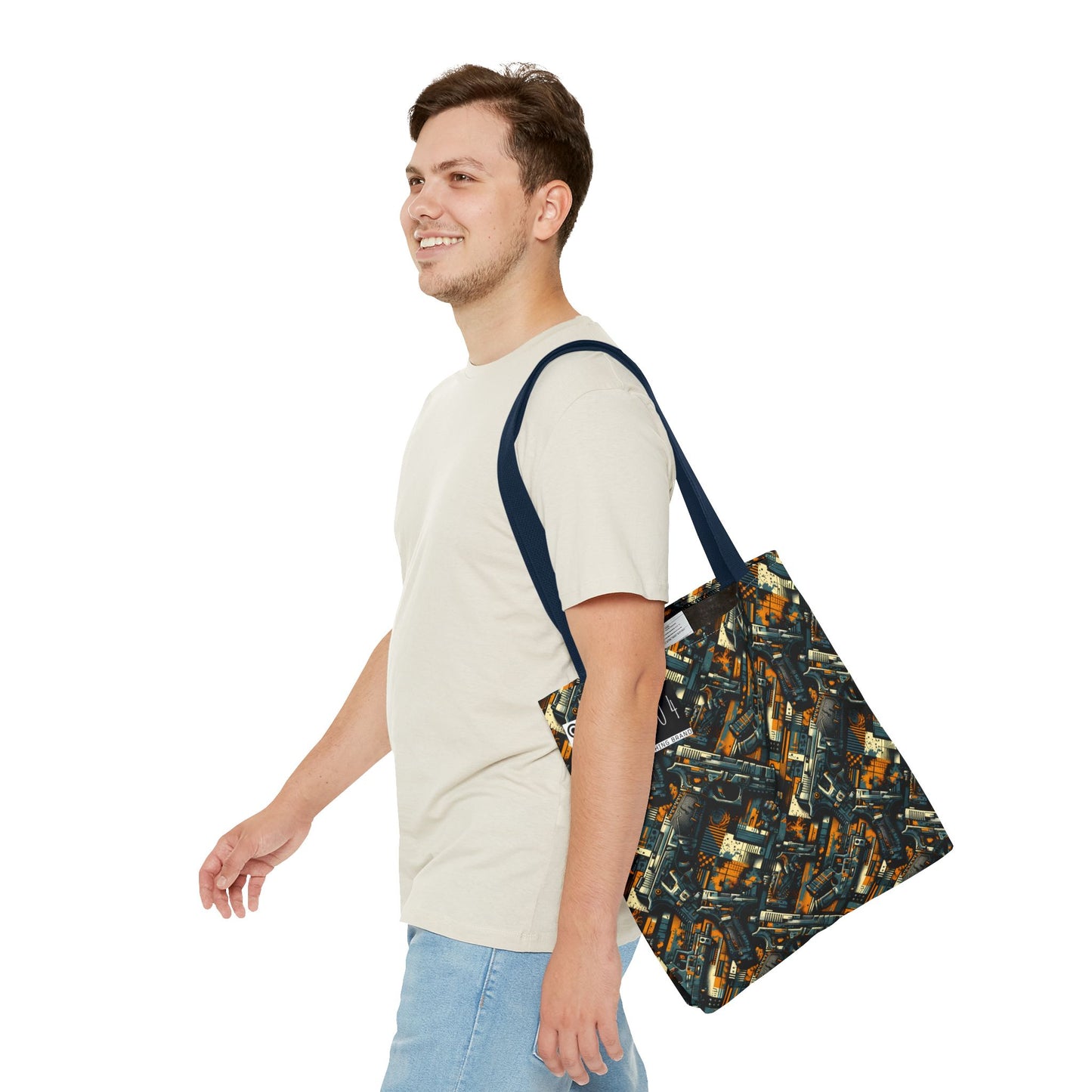 Digital Punk Futuristic Grunge Tote Bag - 8404 Design-47
