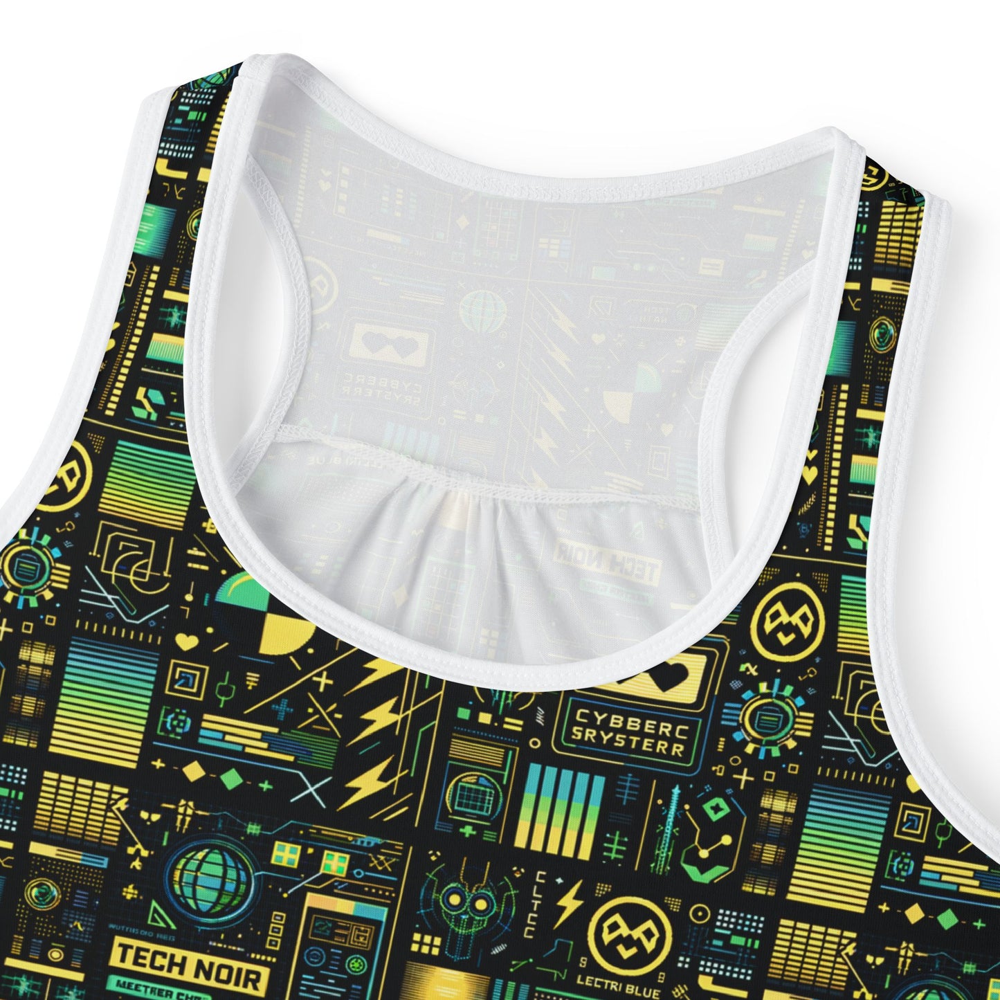 Digital Dystopia Tech Noir Women's Tank Top - 8404 Design-57