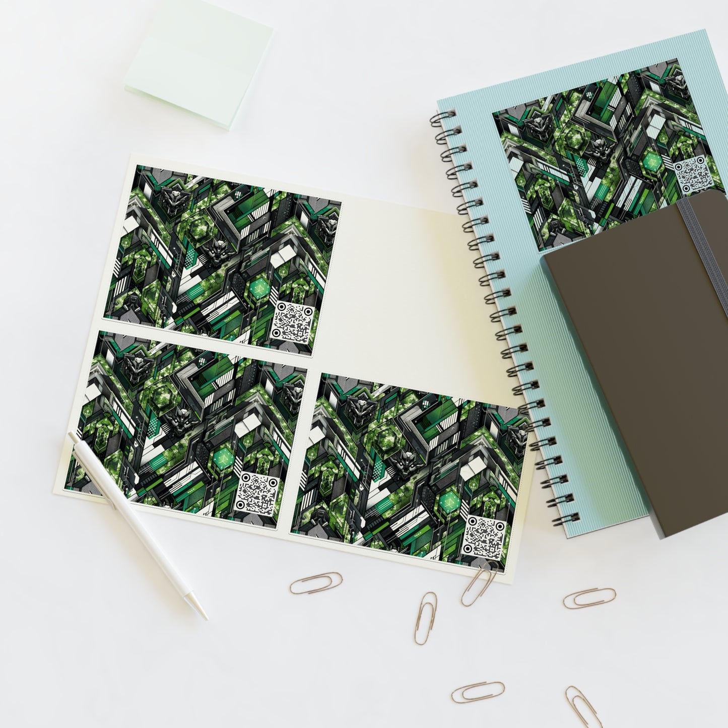 Tech Camo Fusion Tech-Forward Streetwear With a Futuristic Edge Sticker Sheets - 8404 Design-58