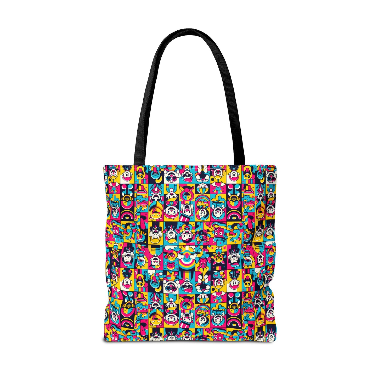 Neon Pop Playful Pop Culture Mashup Tote Bag - 8404 Design-60