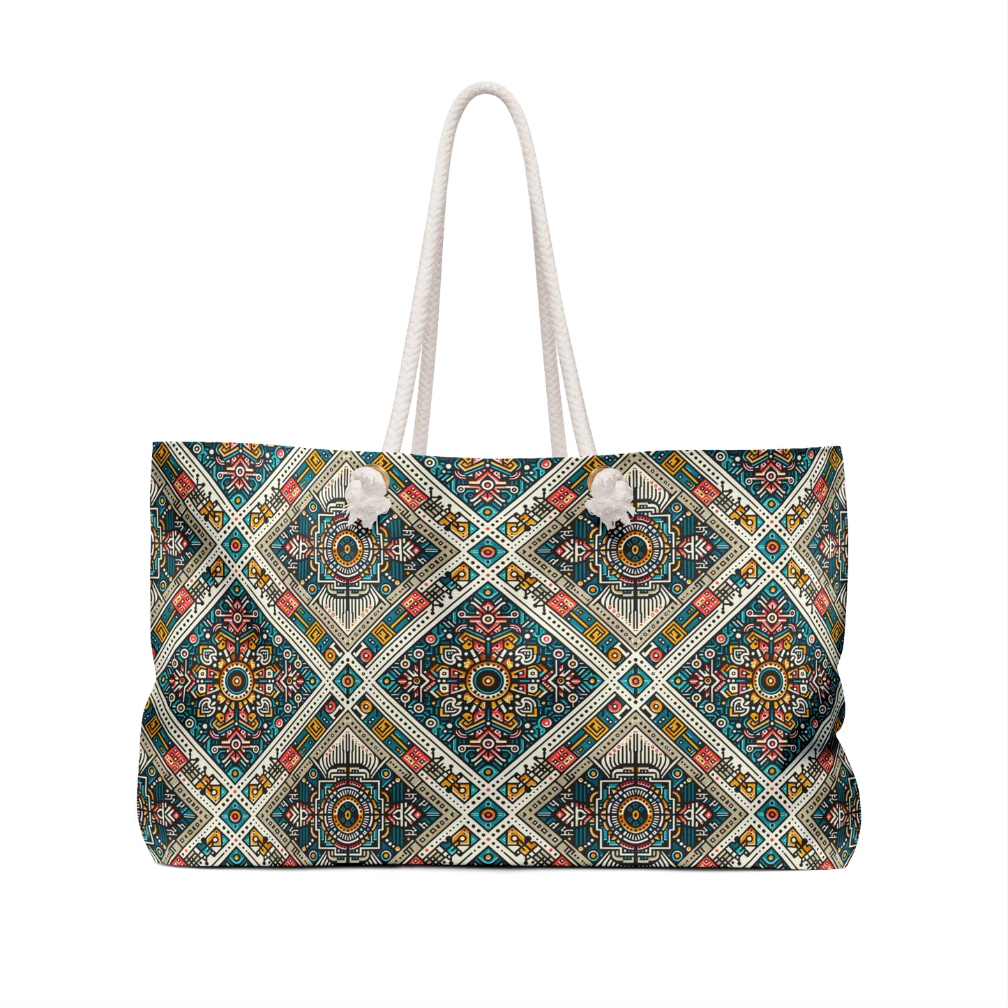 Cultural Fusion Tech Blend of Cultural Heritage With Tech-Inspired Elements Weekender Bag - 8404 Design-64