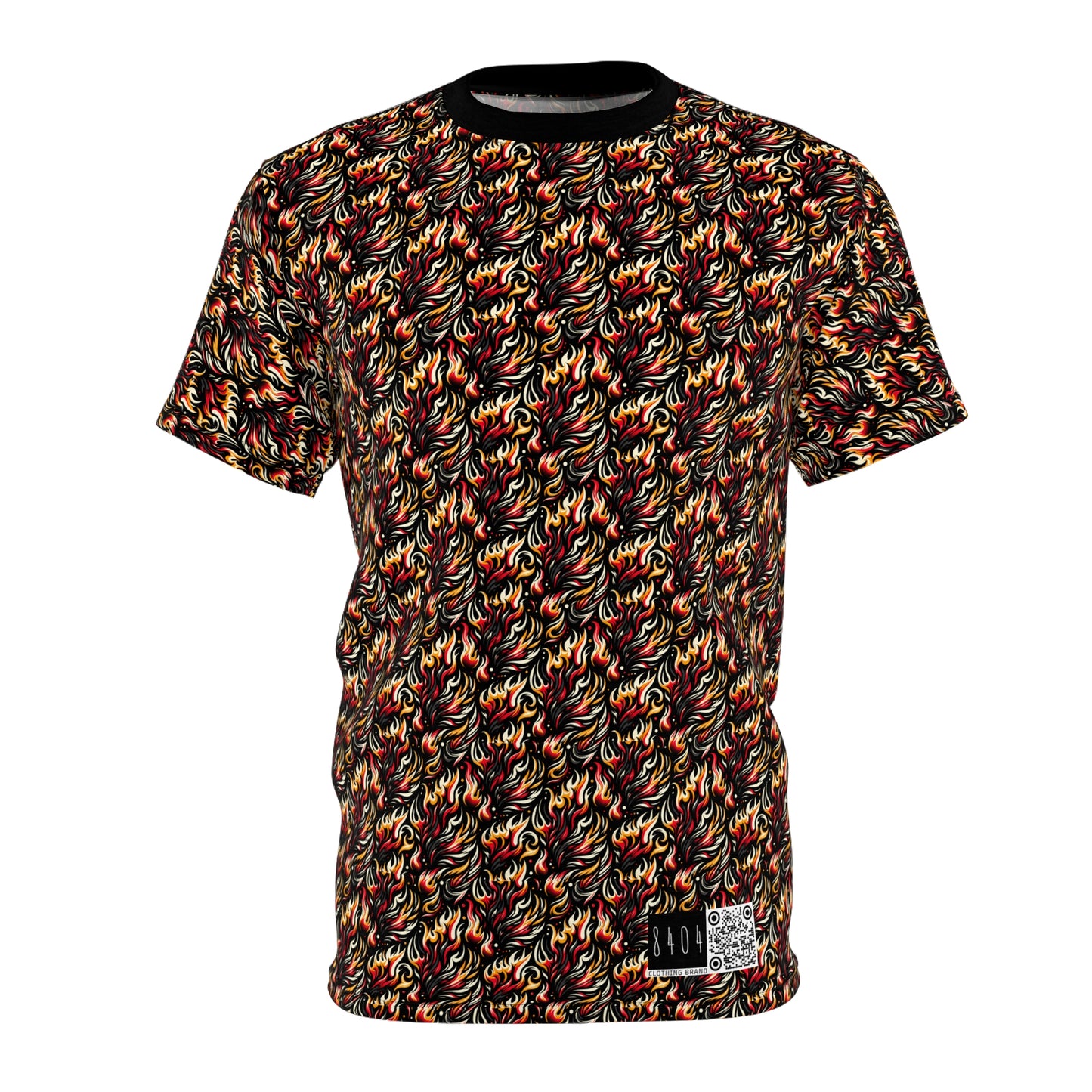 Fire & Flames Bold Streetwear Statement Unisex Cut & Sew Tee - 8404 Design-60