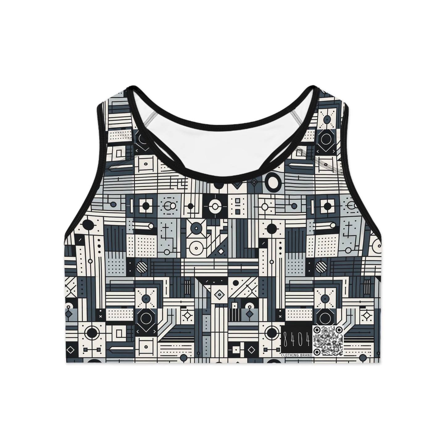 Digital Minimalism Minimalist Tech Sports Bra - 8404 Design-49