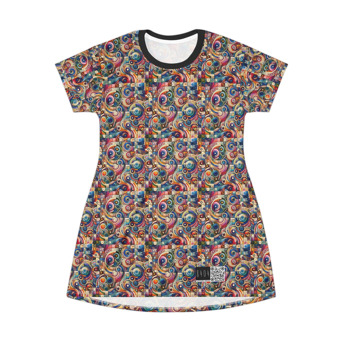 Digital Artistic Expression Artistic Streetwear T-Shirt Dress - 8404 Design-49