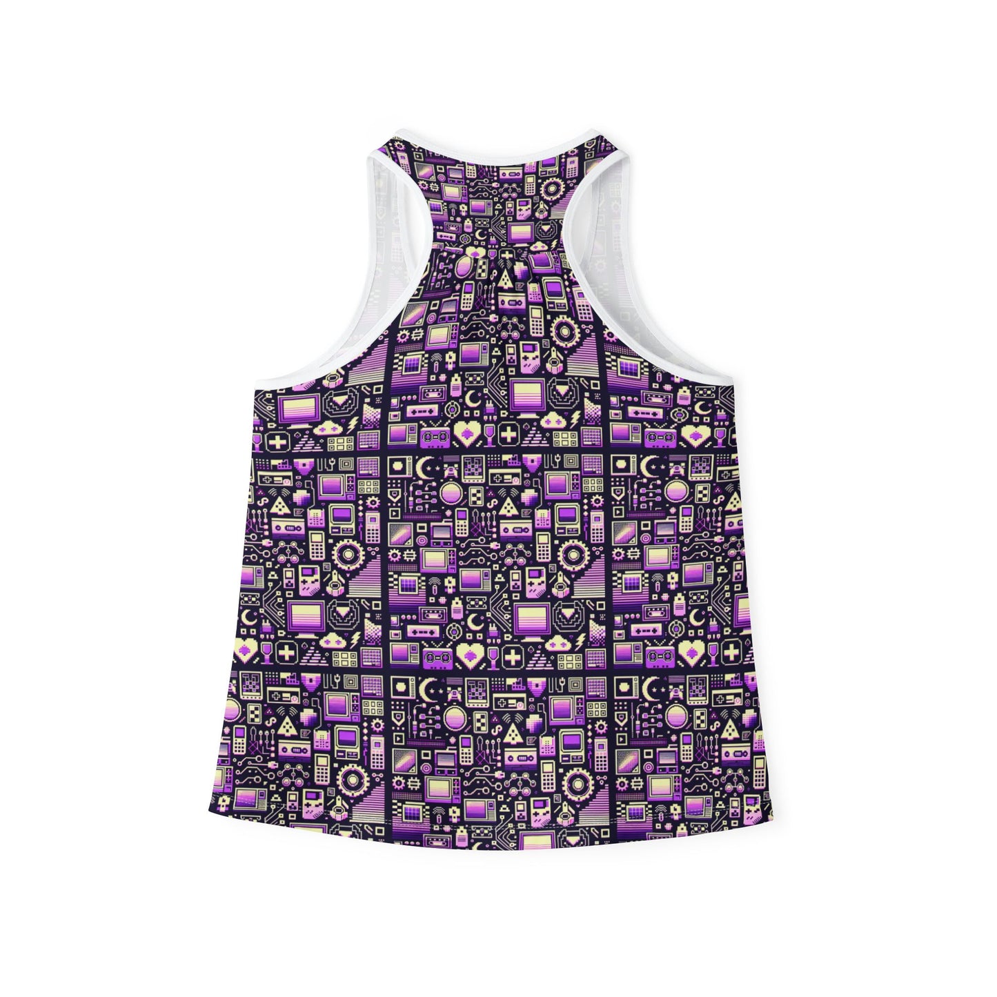 Digital Nostalgia Remix Modern Vintage Fusion Women's Tank Top - 8404 Design-54