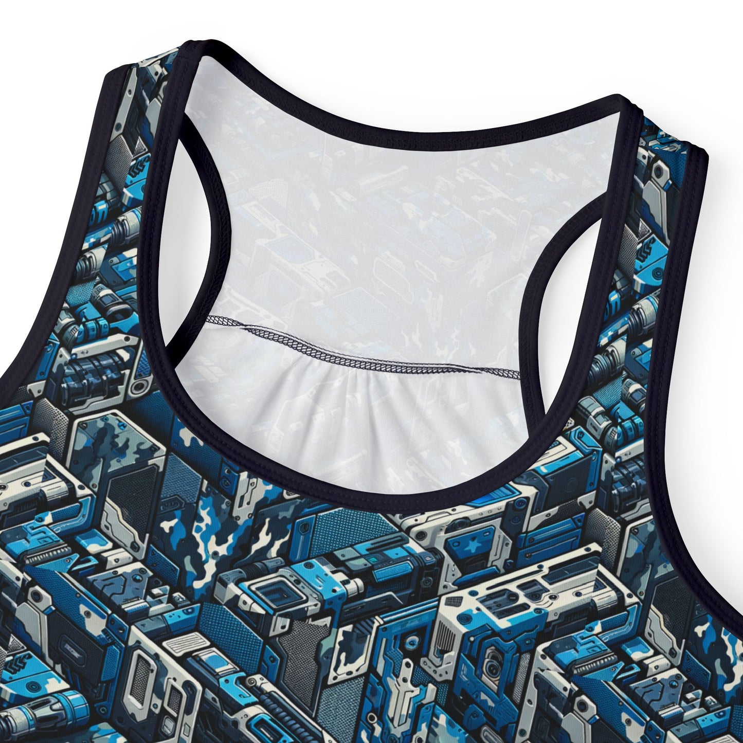 Tech Urban Camo Tech-Forward Streetwear With a Futuristic Military Edge Women's Tank Top - 8404 Design-51