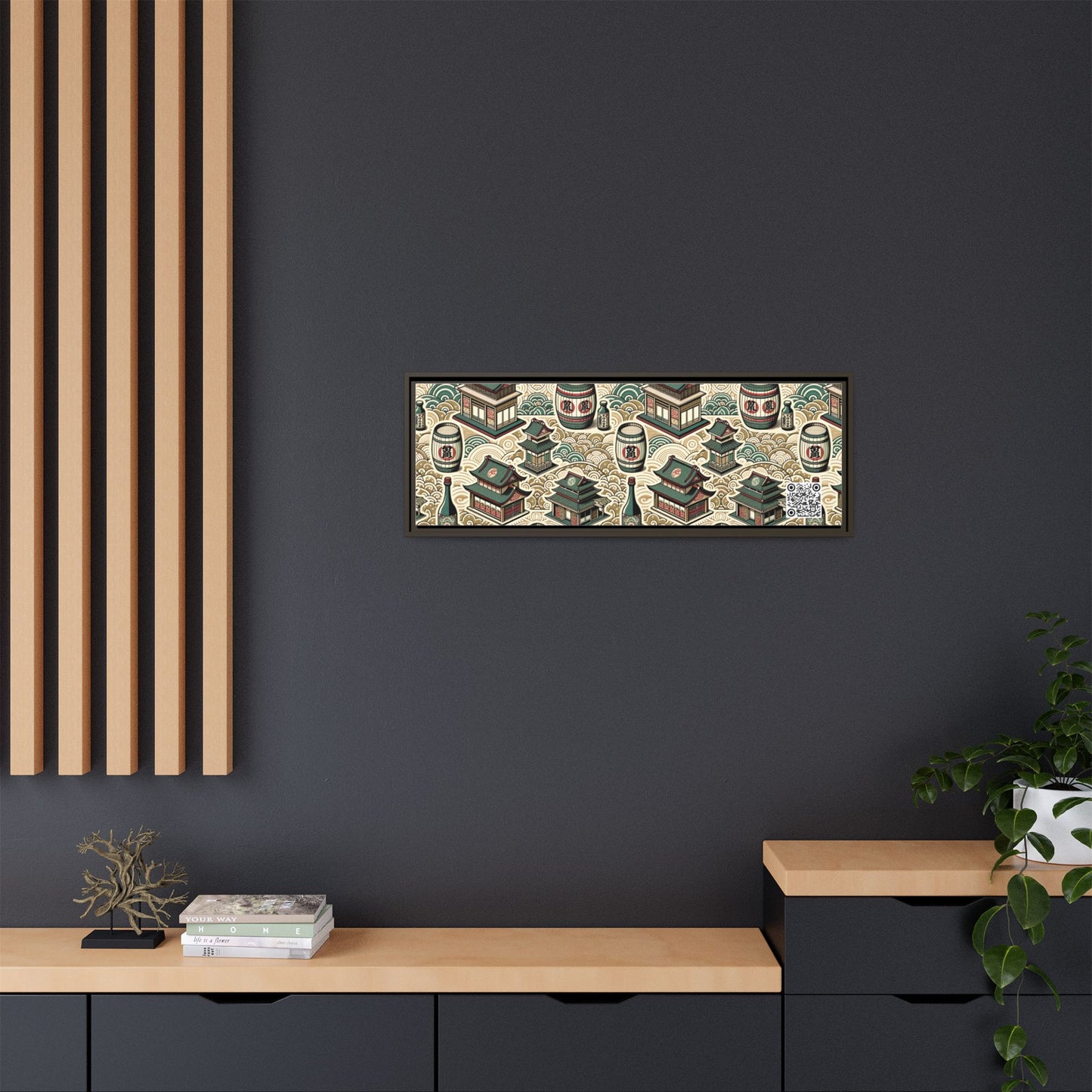Cultural Artisanal Fusion Contemporary Cultural Elegance Matte Canvas, Framed (multi-Color) - 8404 Design-68 B