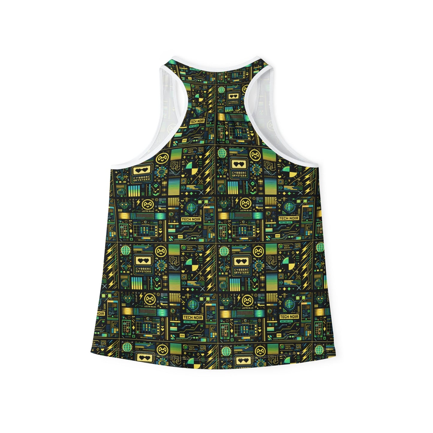 Digital Dystopia Tech Noir Women's Tank Top - 8404 Design-57