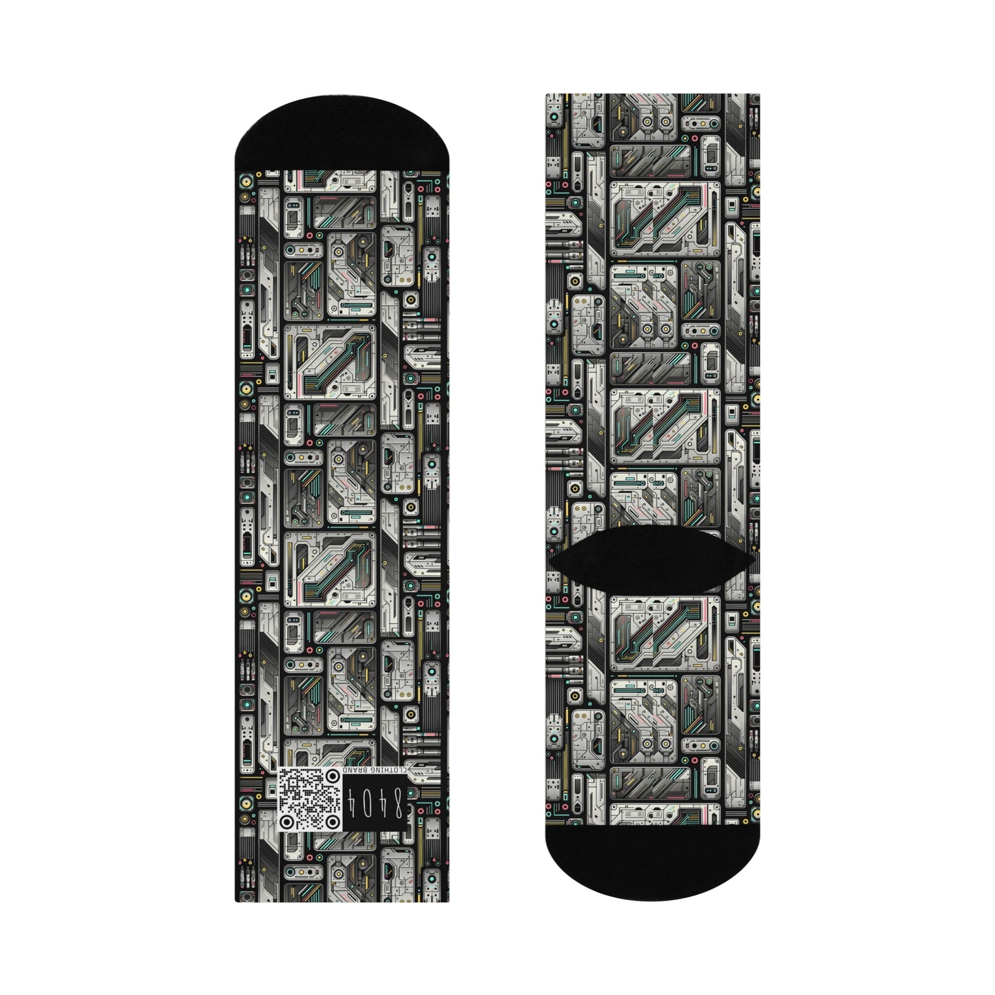 Tech Utility Gear Tech-Forward Minimalism Cushioned Crew Socks - 8404 Design-45