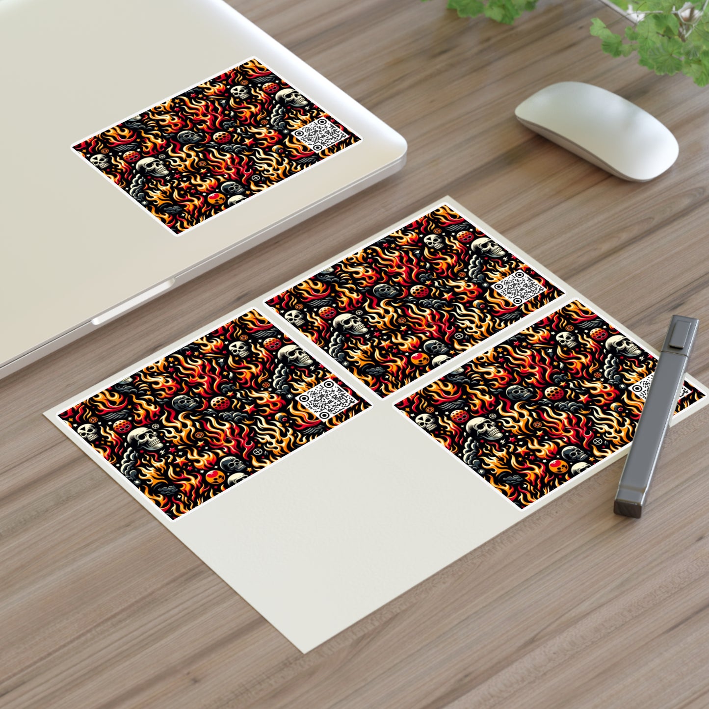 Flame Graphics Maximalist Streetwear Sticker Sheets - 8404 Design-76