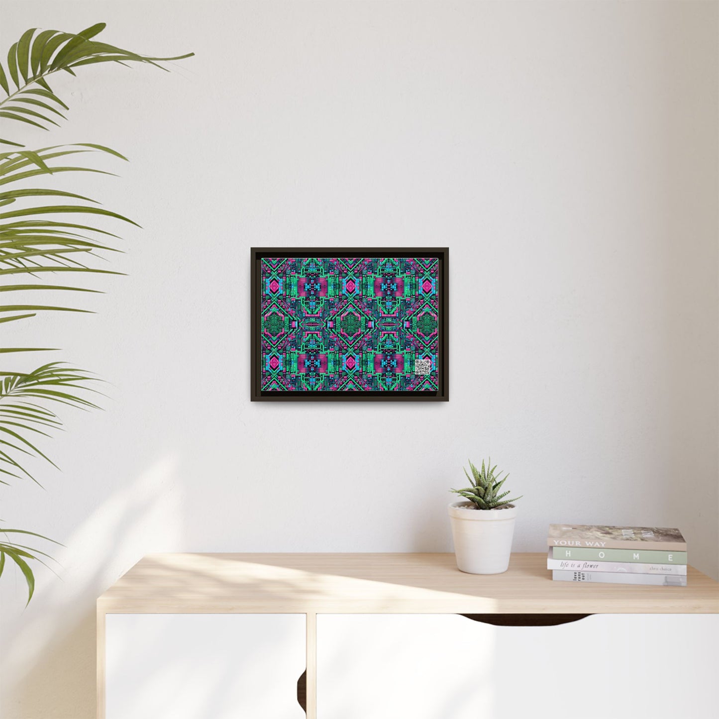 Digital Glitch Vibes Tech-Inspired Streetwear Matte Canvas, Framed (multi-Color) - 8404 Design-71 A