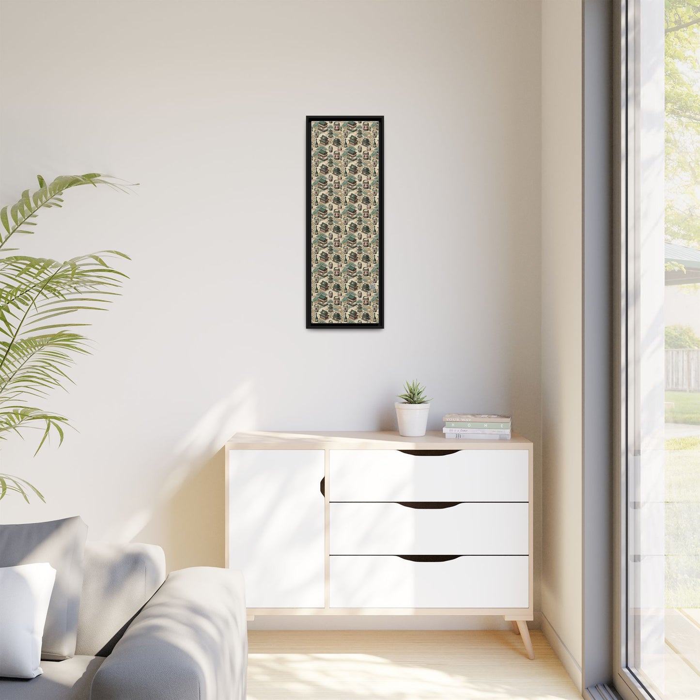 Cultural Artisanal Fusion Contemporary Cultural Elegance Matte Canvas, Framed (multi-Color) - 8404 Design-68 B