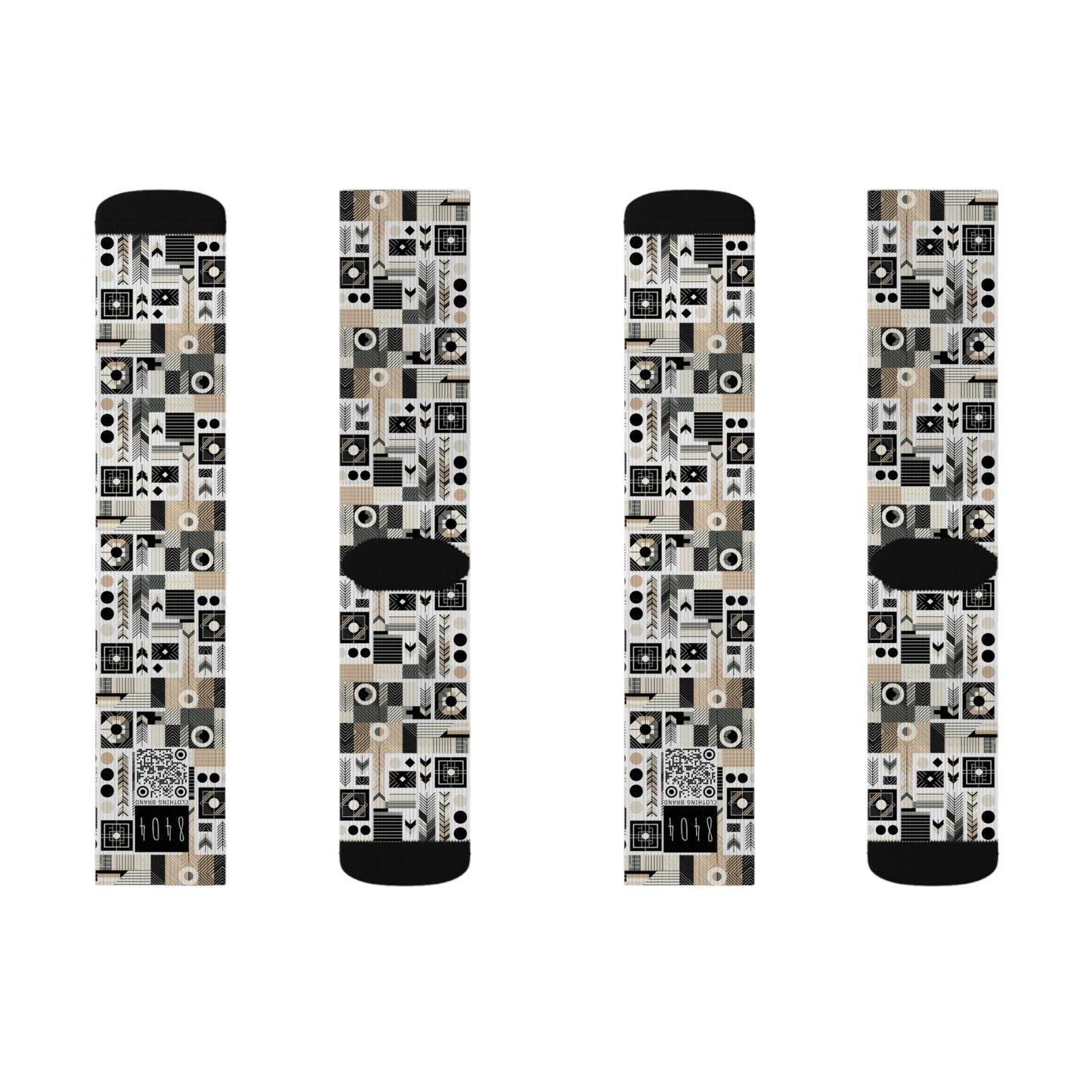 Elevated Athleisure Modern Sophistication With Sporty Elements Sublimation Socks - 8404 Design-57