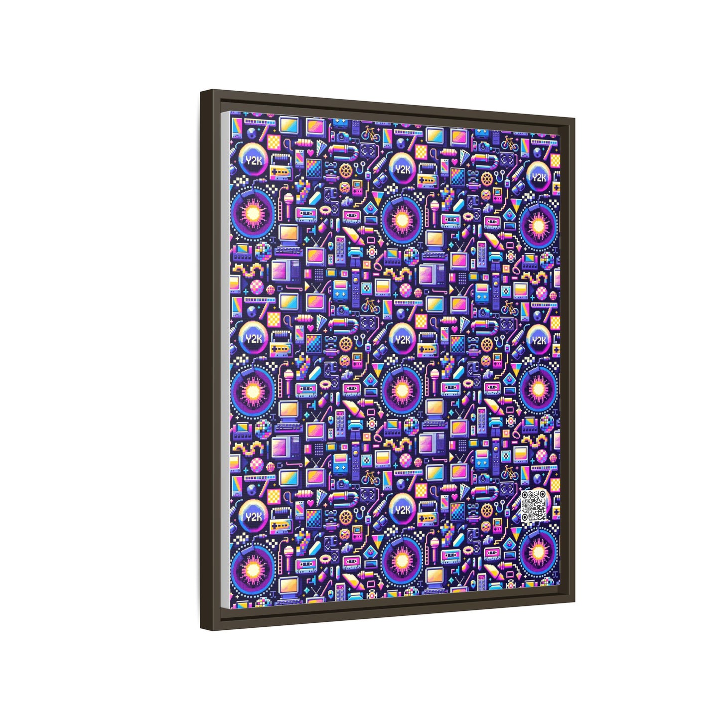 Digital Nostalgia Modern Retro Fusion Matte Canvas, Framed (multi-Color) - 8404 Design-64 B