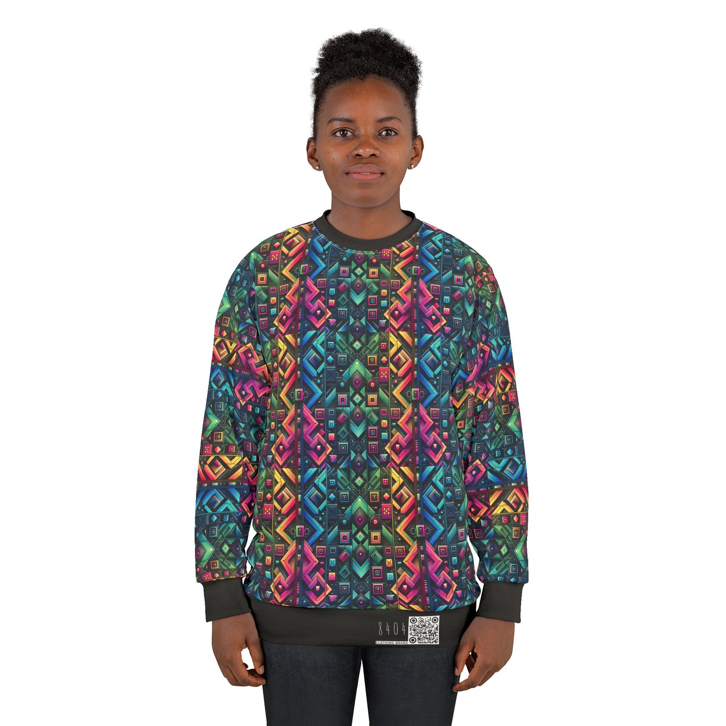Tech-Inspired Graphics Cyberpunk Cool Sweatshirt - 8404 Design-58