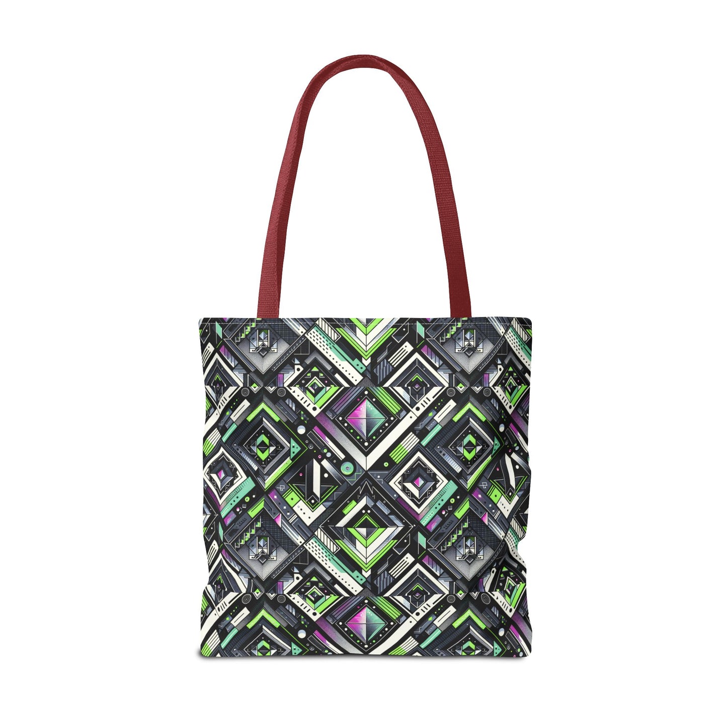 Retro Futurism Graphics Tech-Forward Streetwear Tote Bag - 8404 Design-48