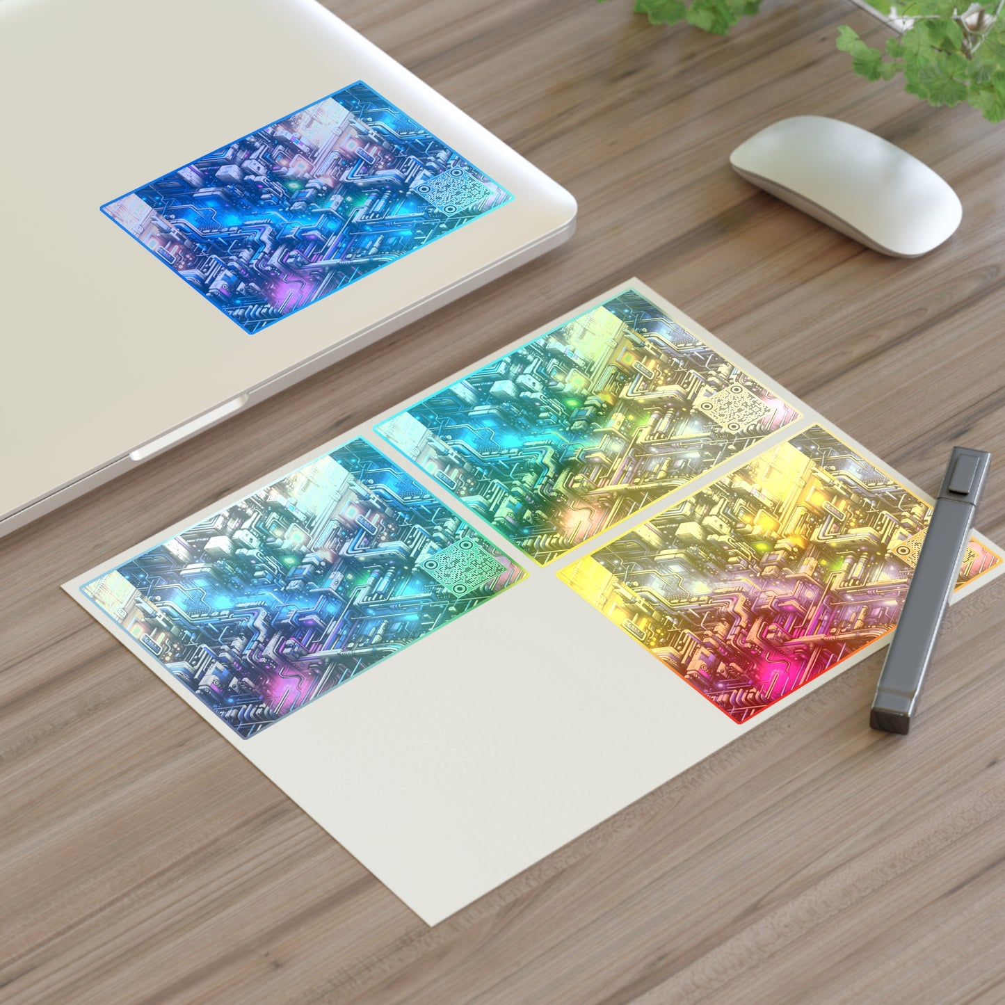 Tech Art Fusion Tech-Forward Streetwear Sticker Sheets - 8404 Design-45