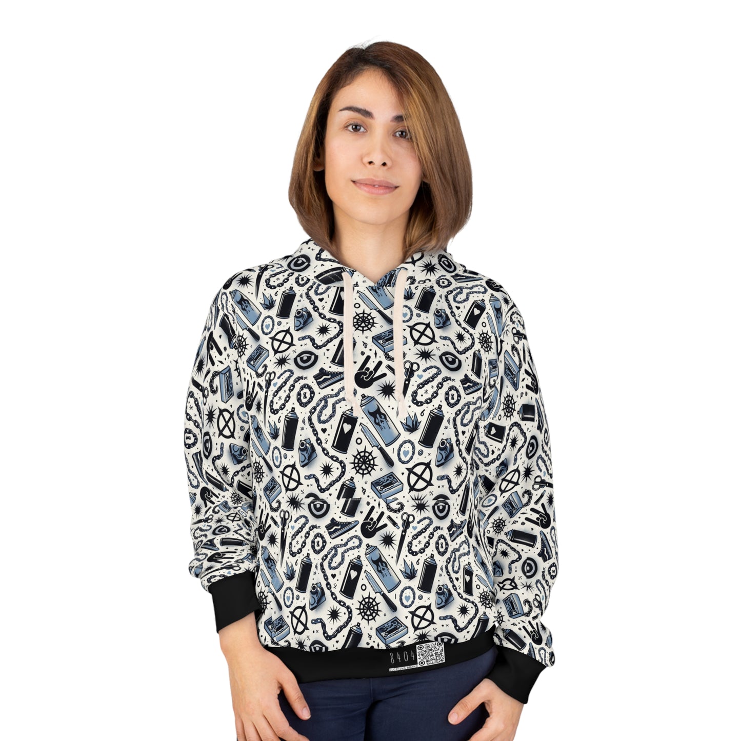 Cultural Rebellion Graphics Edgy and Rebellious With a Hint of Nostalgia Pullover Hoodie - 8404 Design-57