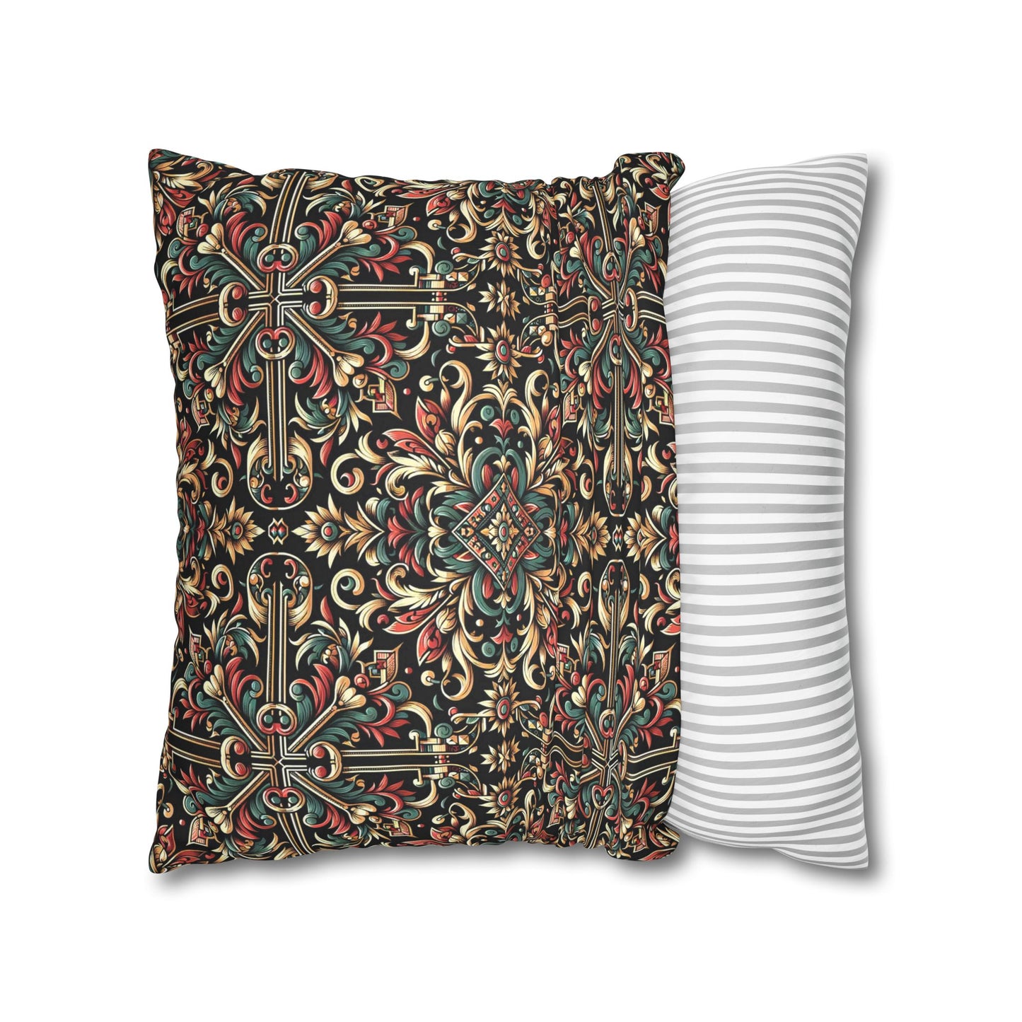 Streetwear Renaissance Artistic Clash of Old and New Faux Suede Square Pillowcase - 8404 Design-46