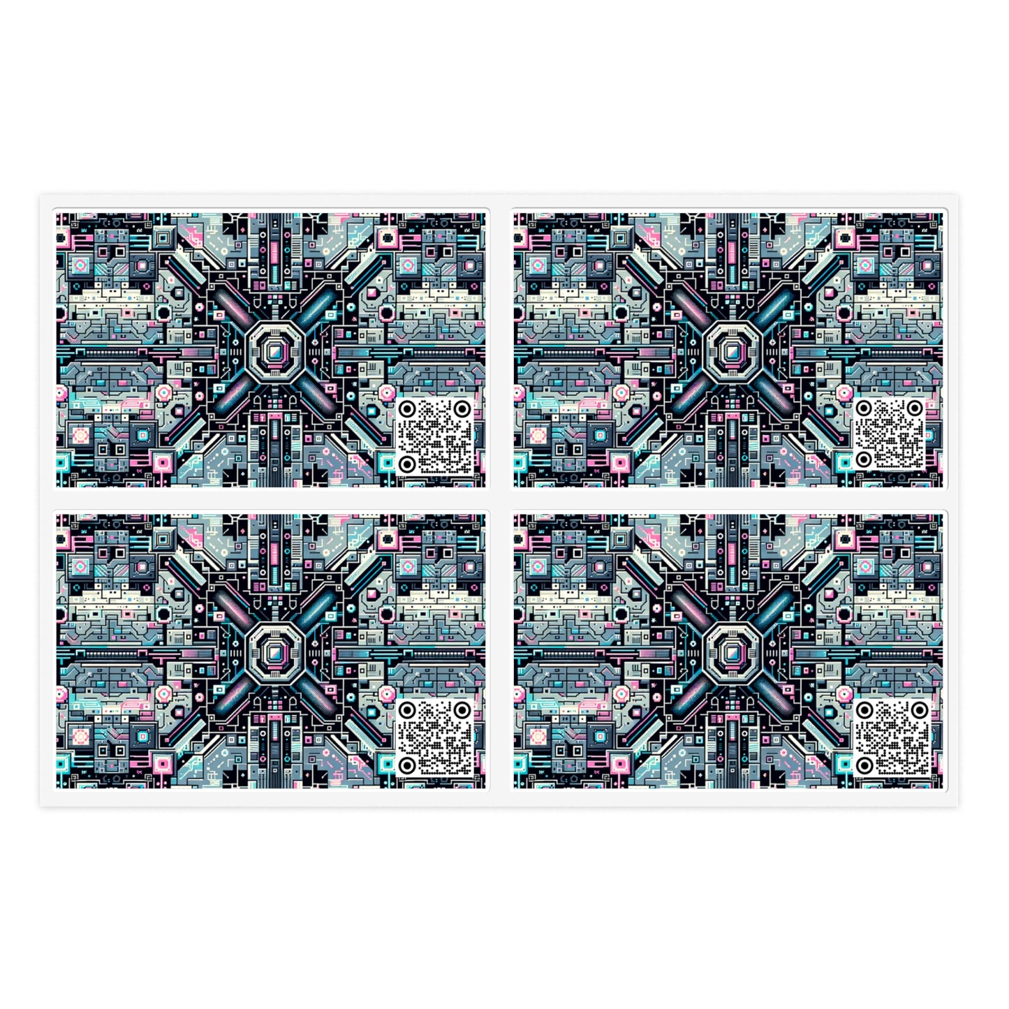 Digital Renaissance Tech-Forward Maximalism Sticker Sheets - 8404 Design-44