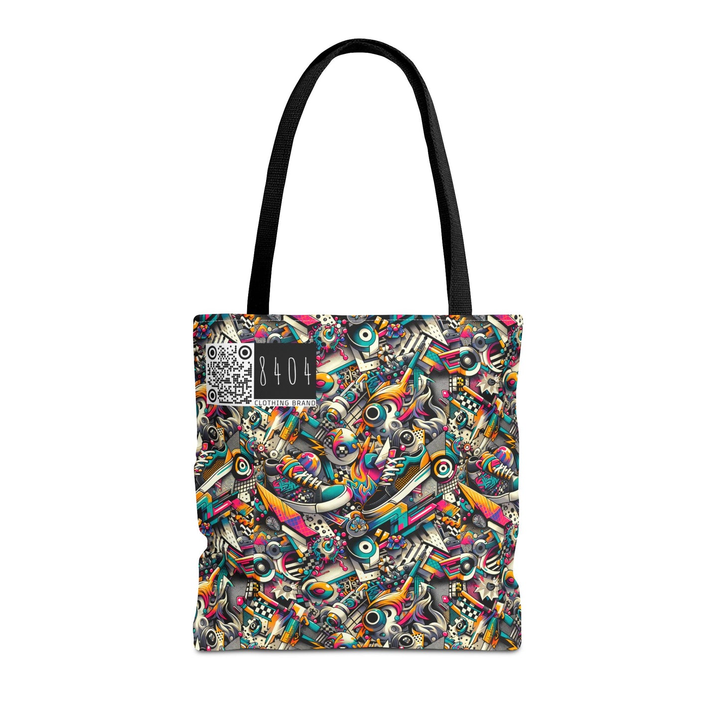 Urban Graffiti Fusion Eclectic Street Art Meets Modern Tech Culture Tote Bag - 8404 Design-55
