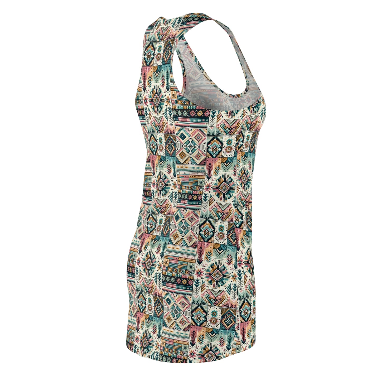 Digital Artisanal Fusion Digital Artisanal Women's Cut & Sew Racerback Dress - 8404 Design-49