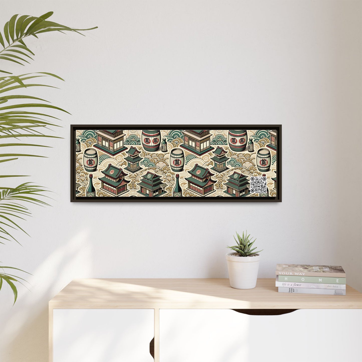 Cultural Artisanal Fusion Contemporary Cultural Elegance Matte Canvas, Framed (multi-Color) - 8404 Design-68 B