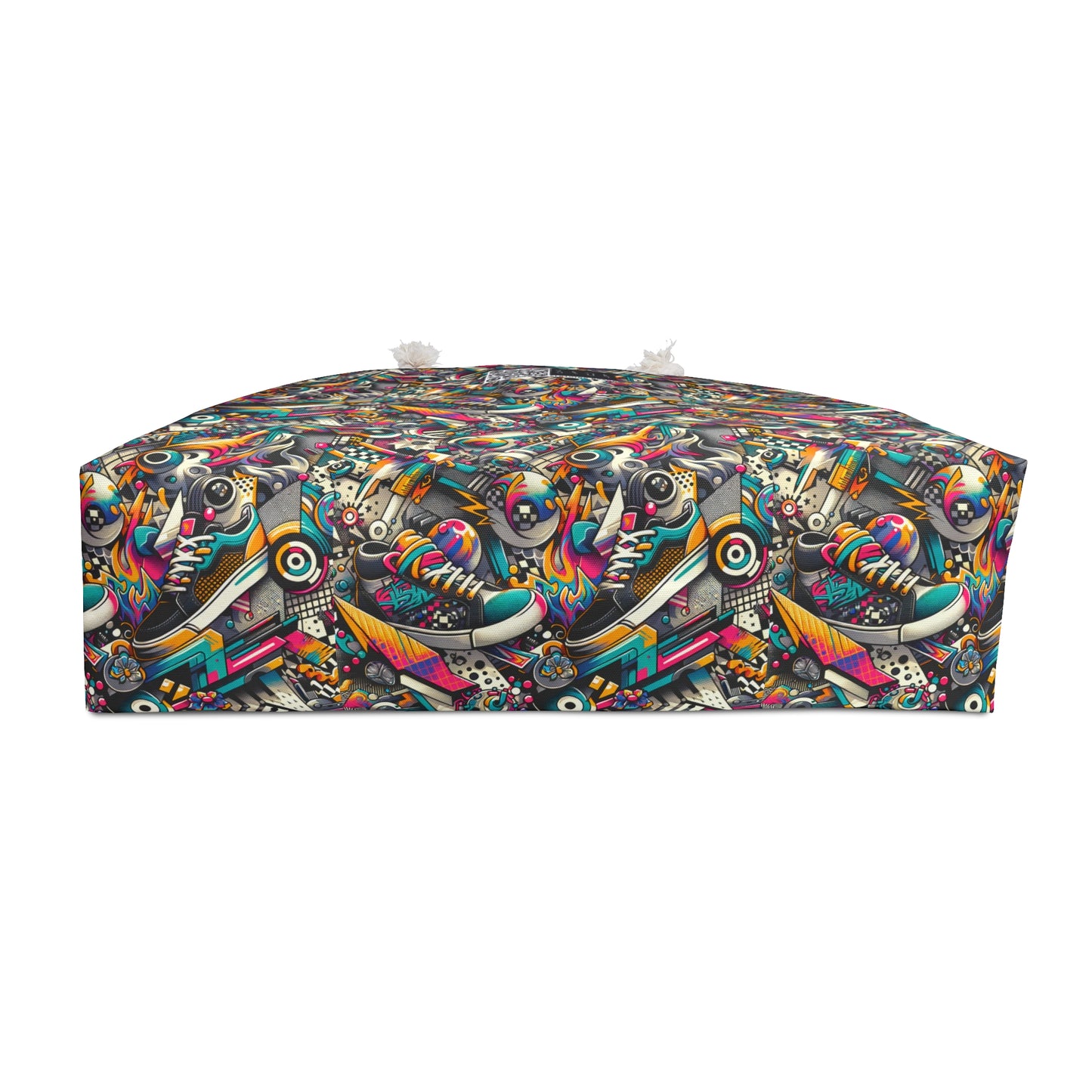 Urban Graffiti Fusion Eclectic Street Art Meets Modern Tech Culture Weekender Bag - 8404 Design-55
