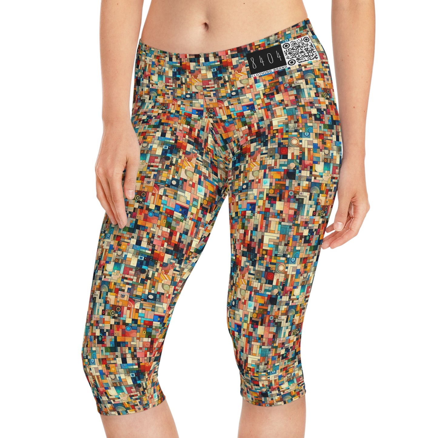 Digital Artistic Expression Artistic Streetwear Women's Capri Leggings - 8404 Design-46