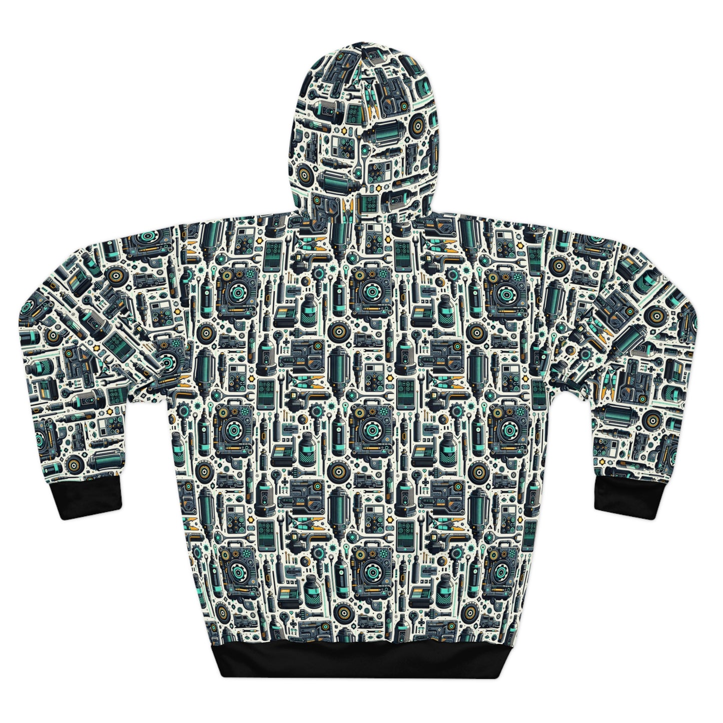 Tech Utility Fusion Modern Tech Streetwear Pullover Hoodie - 8404 Design-53